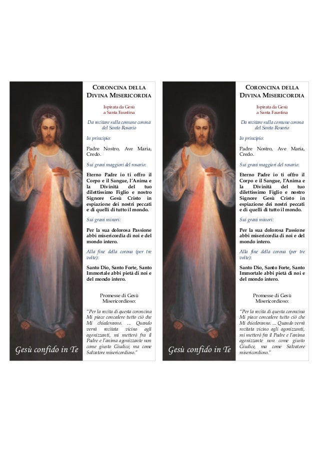 SCARICARE CORONCINA DELLA DIVINA MISERICORDIA